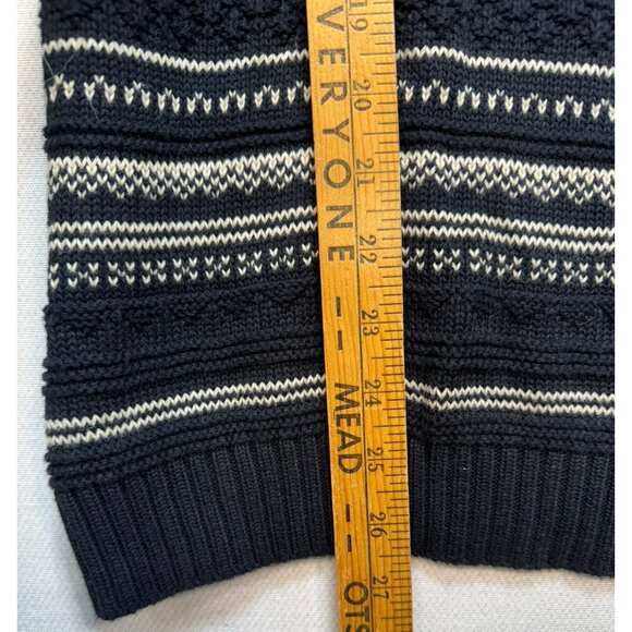 Chaps Womens Turtleneck Sweater XL Black & Cream Striped Patterned - Picture 5 of 10